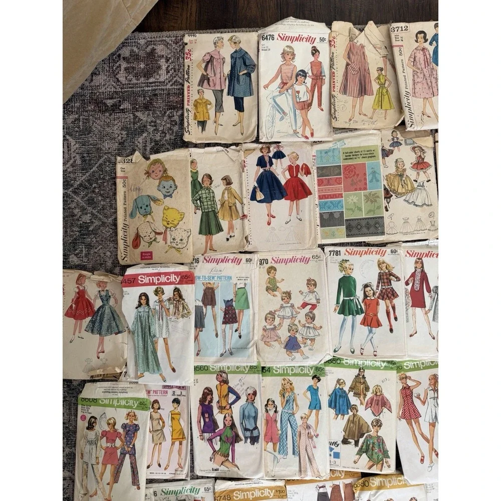 Lot 100+ Vintage Sewing Patterns 50s 60s 70's 80s McCalls Dresses Baby Halloween